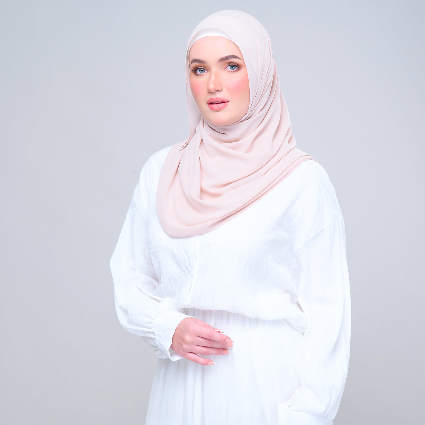 Semi Instant ikat in Nude Cream