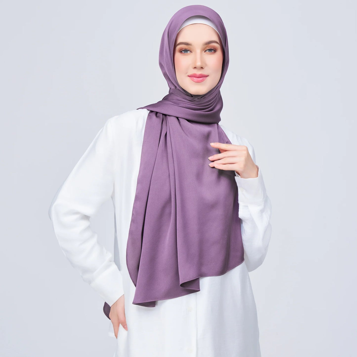 Instant Tag & Go Shawl | Satin Bulle in Dark Orchid | Batch 1