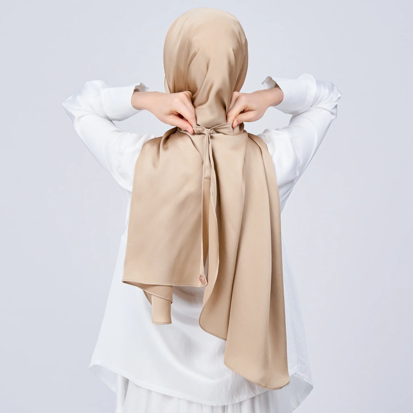 Instant Tag & Go Shawl | Satin Bulle in Nude Chai | Batch 1