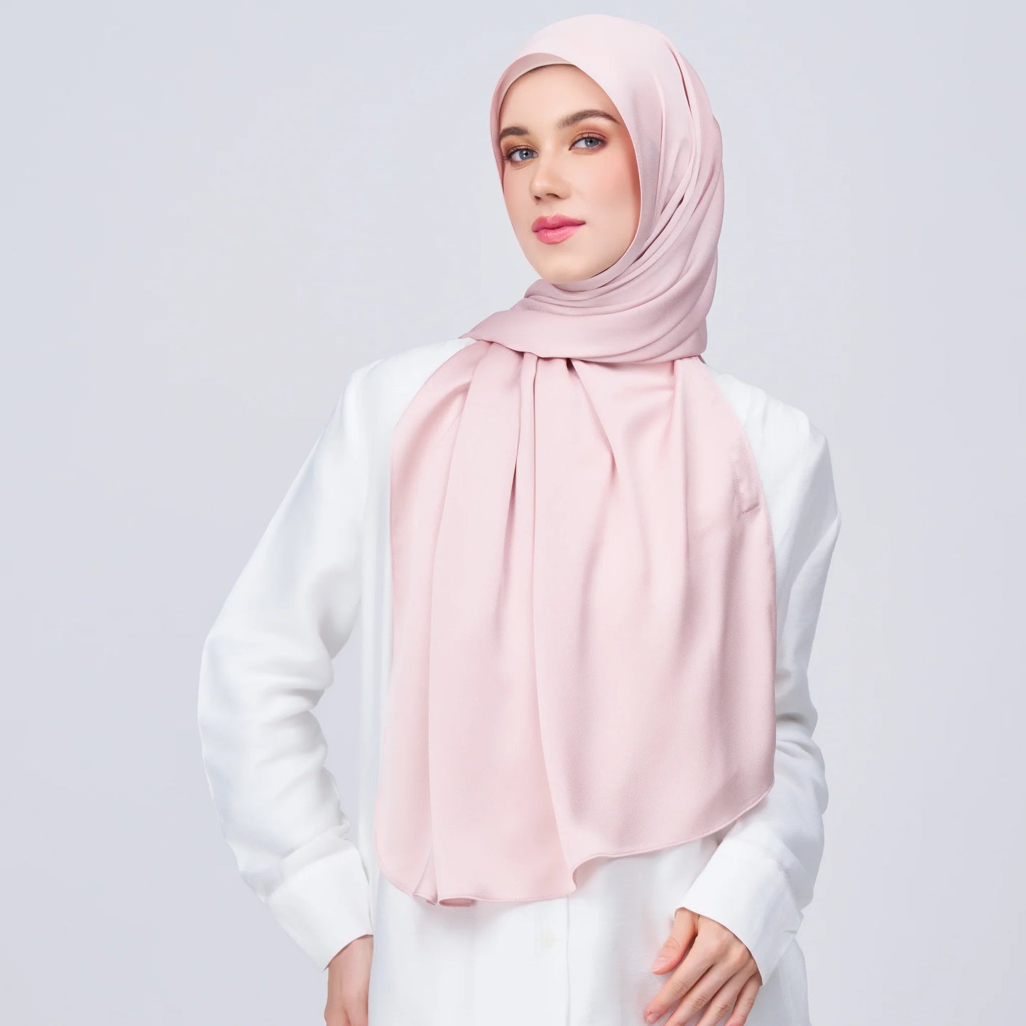Instant Tag & Go Shawl | Satin Bulle in Nude Pink | Batch 1