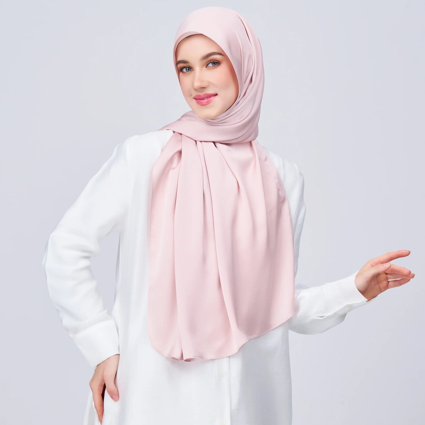 Instant Tag & Go Shawl | Satin Bulle in Nude Pink | Batch 1