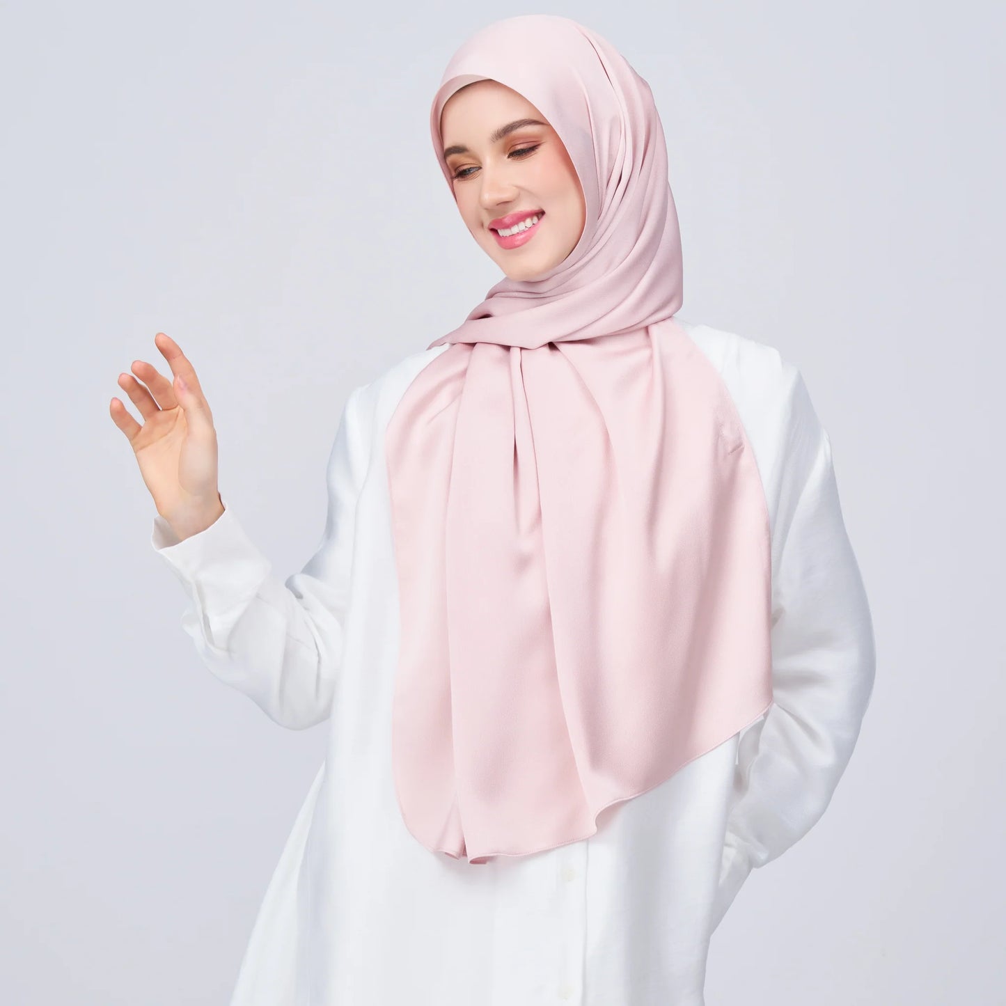 Instant Tag & Go Shawl | Satin Bulle in Nude Pink | Batch 1