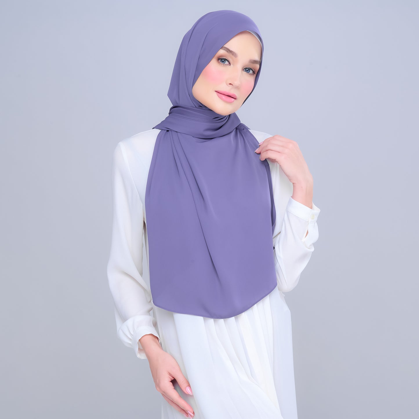 Instant Tag n' Go Shawl | Chiffon Silk in Indigo