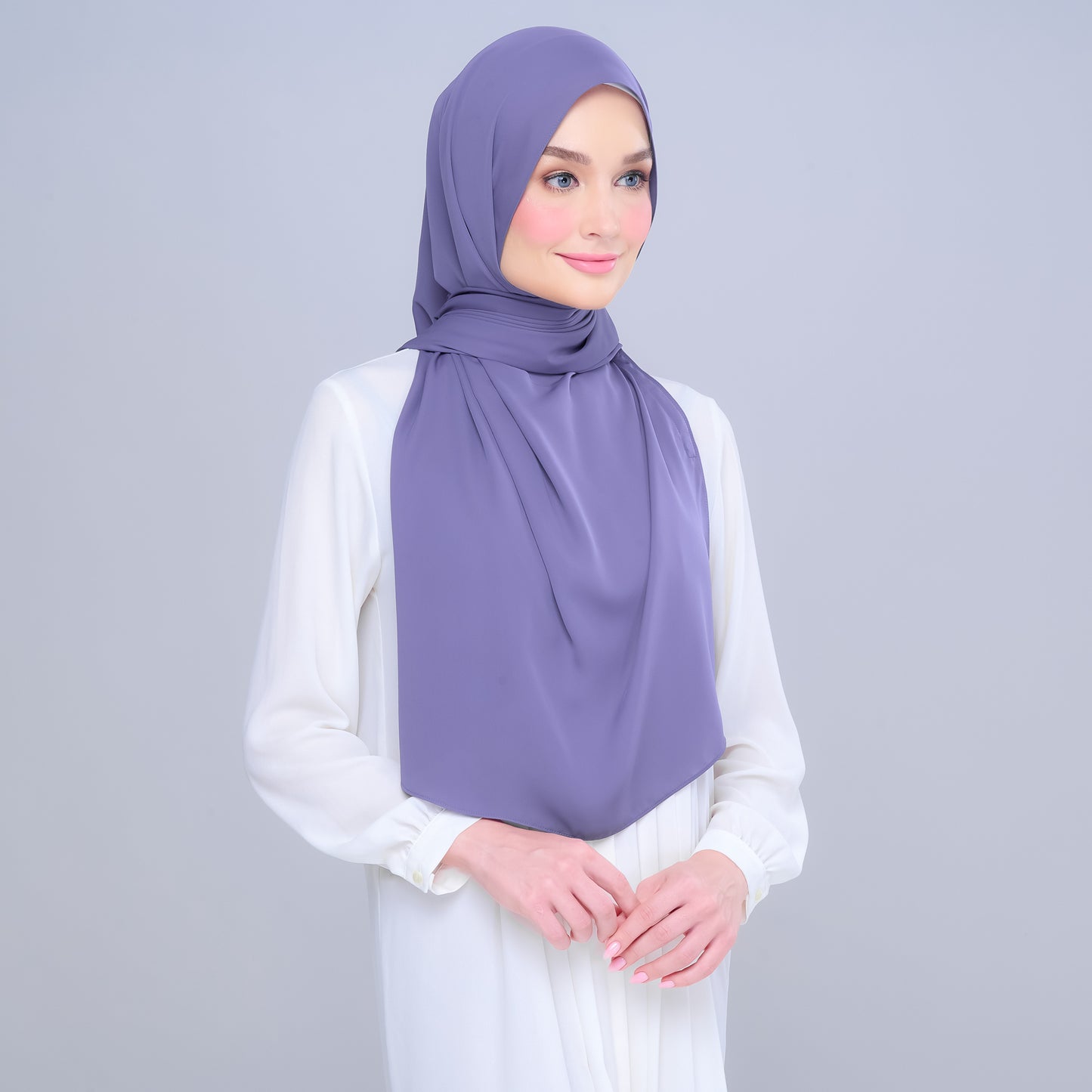 Instant Tag n' Go Shawl | Chiffon Silk in Indigo