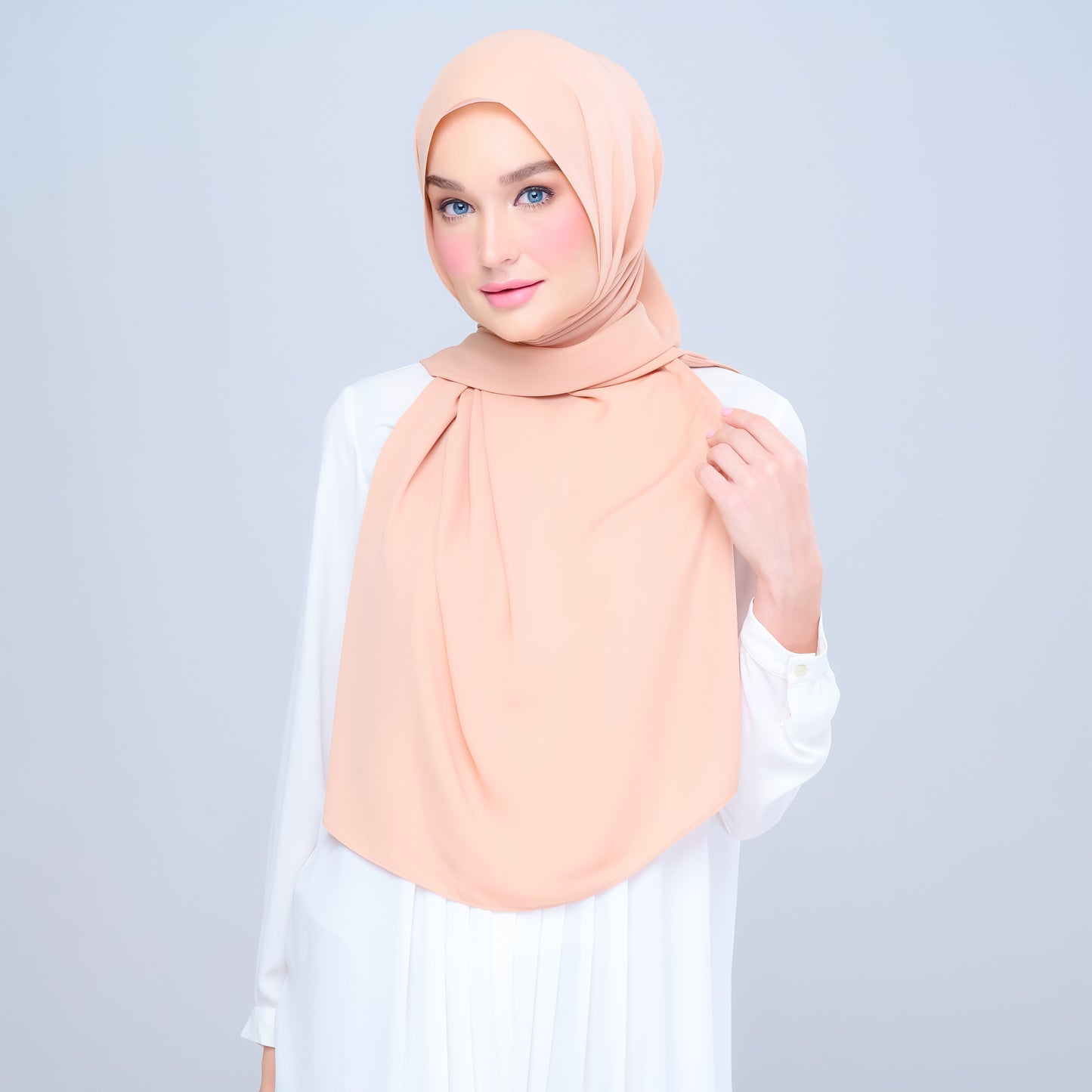 Instant Tag n' Go Shawl | Chiffon Silk in Cantaloupe