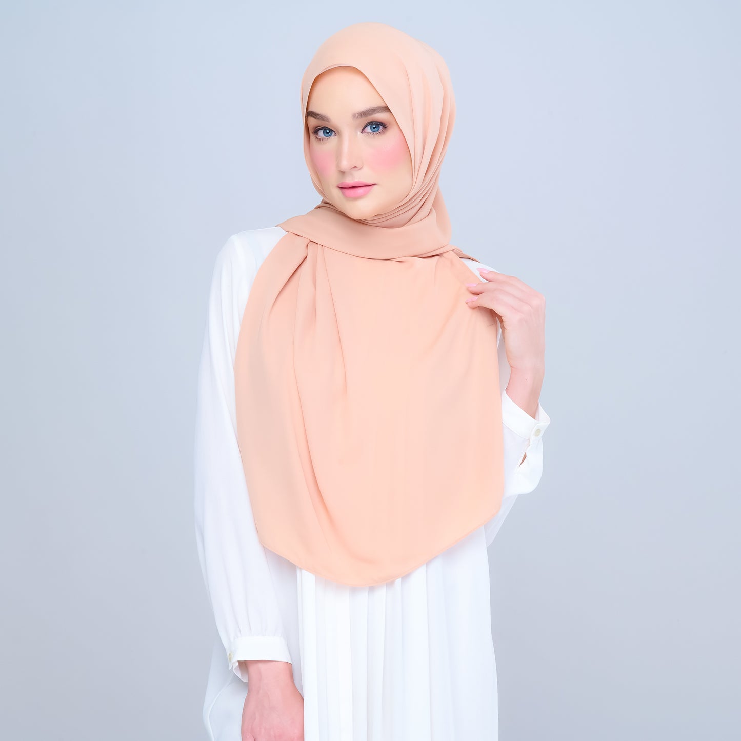 Instant Tag n' Go Shawl | Chiffon Silk in Cantaloupe