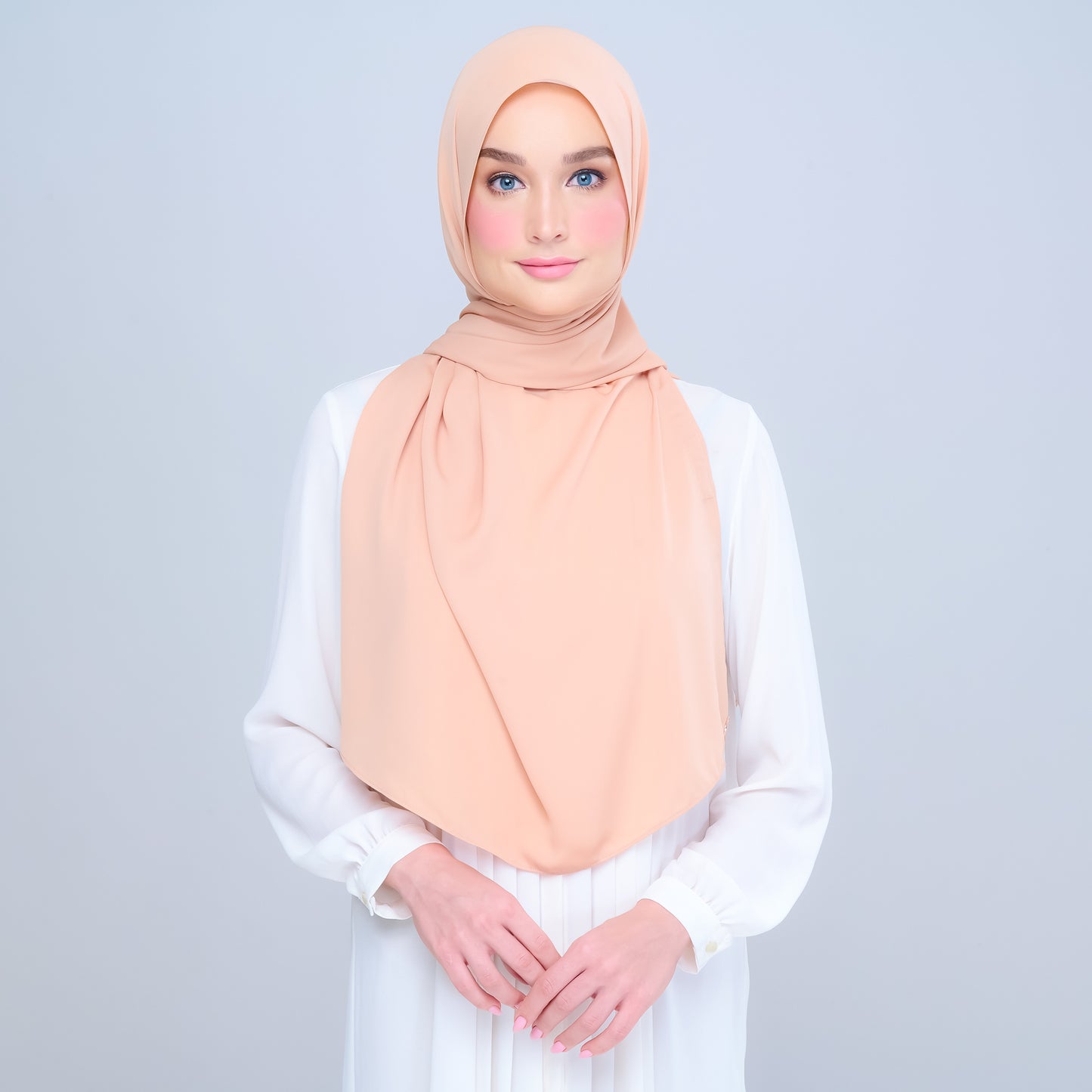 Instant Tag n' Go Shawl | Chiffon Silk in Cantaloupe