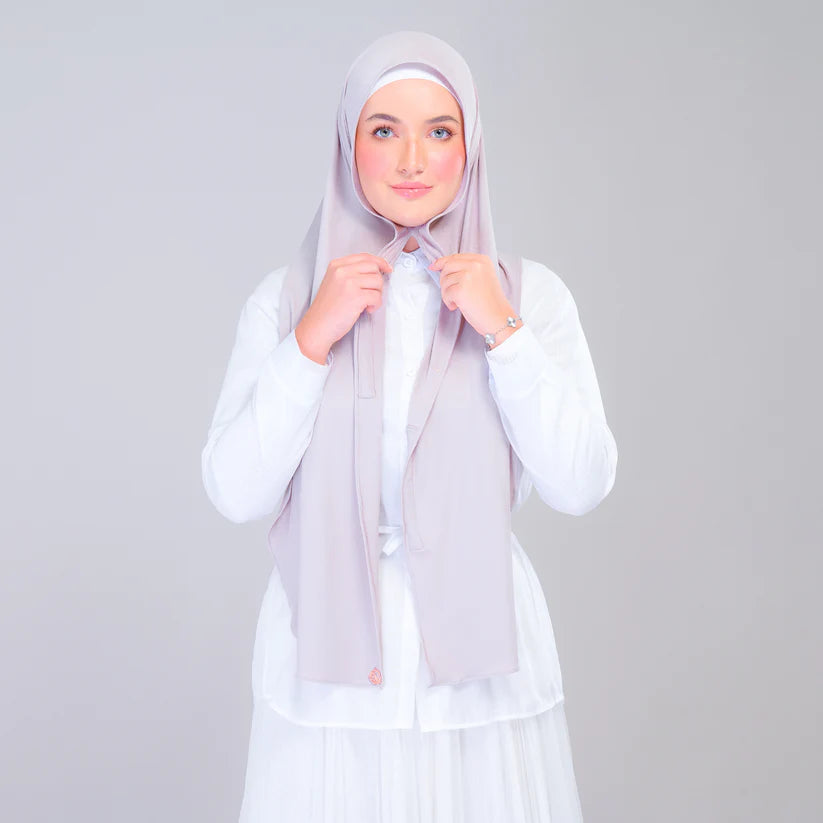 Instant Tag n' Go Shawl | Ribbed Jersey in Taupe