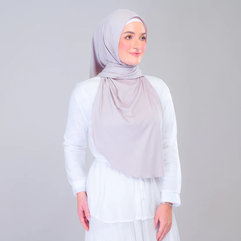 Instant Tag n' Go Shawl | Ribbed Jersey in Taupe