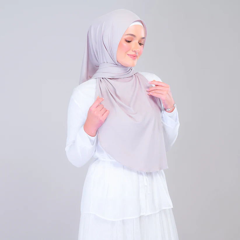 Instant Tag n' Go Shawl | Ribbed Jersey in Taupe