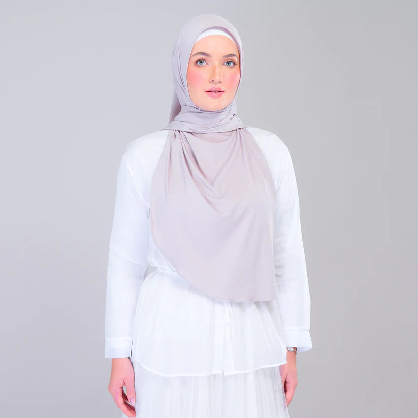 Instant Tag n' Go Shawl | Ribbed Jersey in Taupe