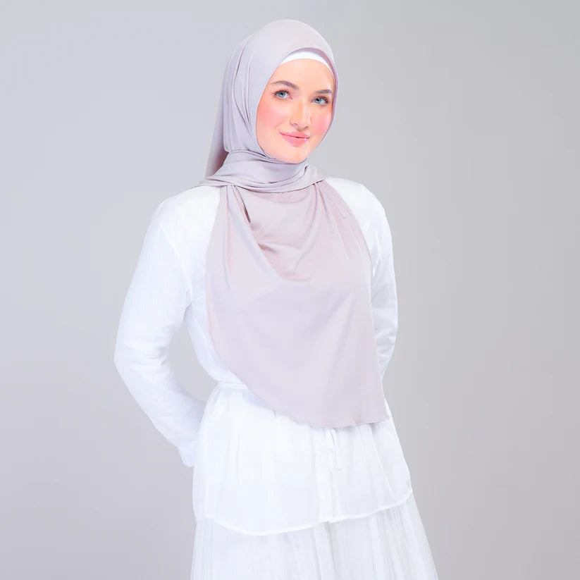 Instant Tag n' Go Shawl | Ribbed Jersey in Taupe