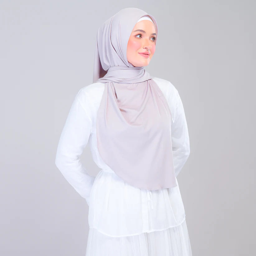Instant Tag n' Go Shawl | Ribbed Jersey in Taupe