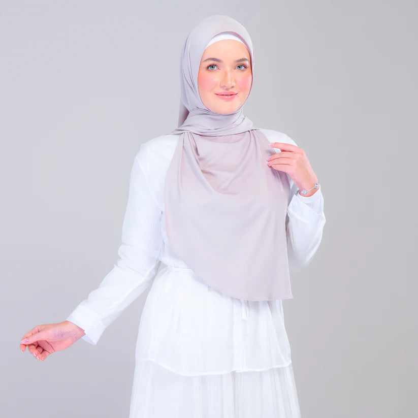 Instant Tag n' Go Shawl | Ribbed Jersey in Taupe