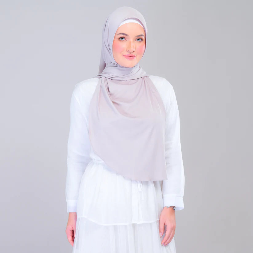 Instant Tag n' Go Shawl | Ribbed Jersey in Taupe
