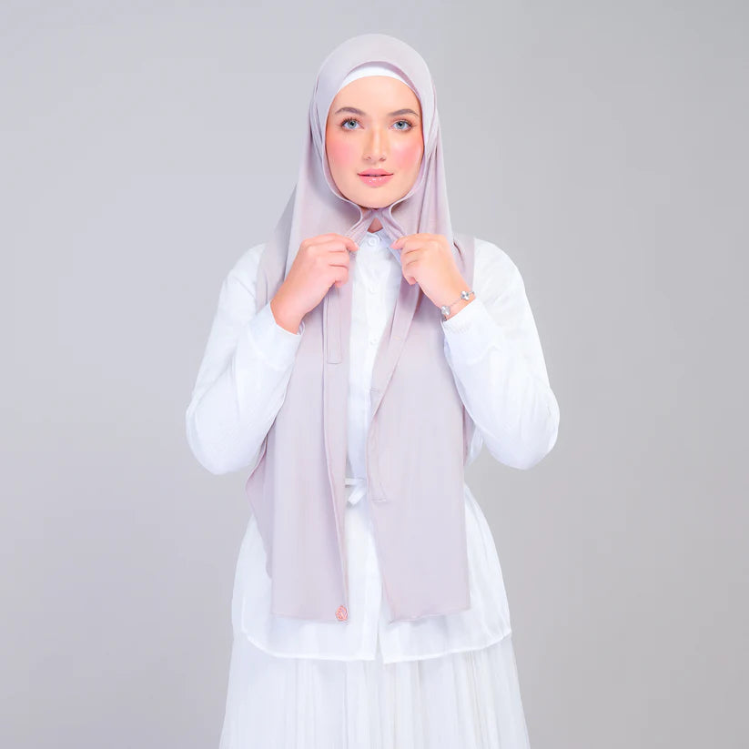 Instant Tag n' Go Shawl | Ribbed Jersey in Taupe