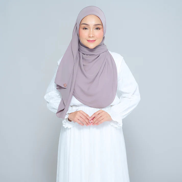 Semi Instant Sarongje | Chiffon Silk in Ash Taupe