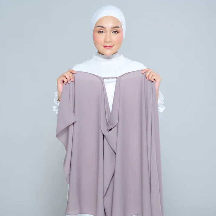 Semi Instant Sarongje | Chiffon Silk in Ash Taupe