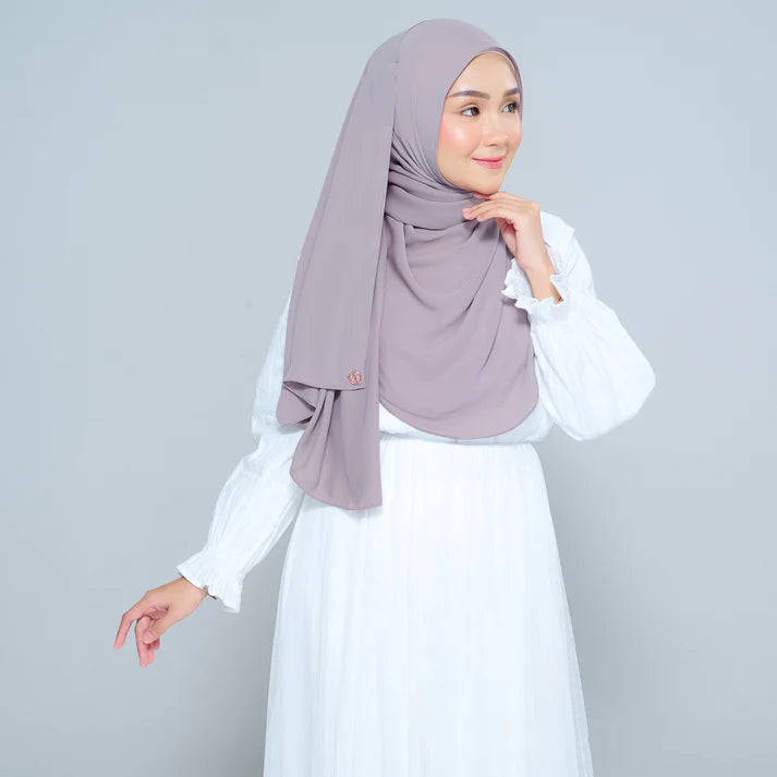 Semi Instant Sarongje | Chiffon Silk in Ash Taupe