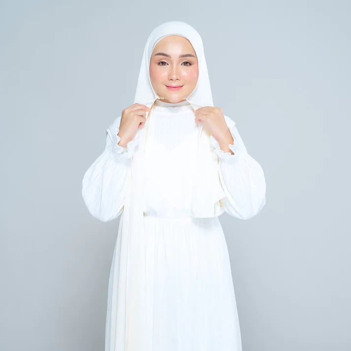Semi Instant Sarongje | Chiffon Silk in Buttercream