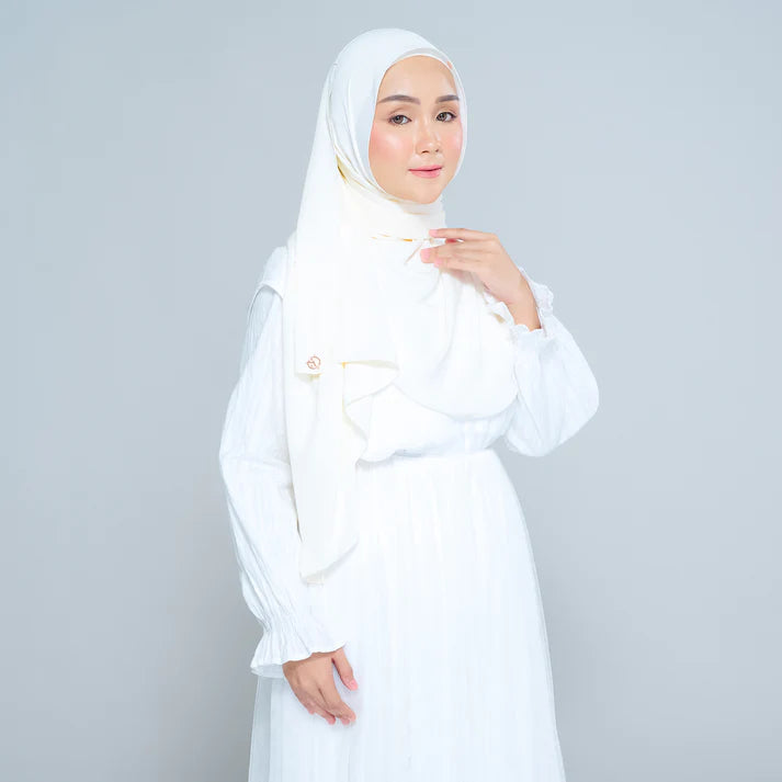 Semi Instant Sarongje | Chiffon Silk in Buttercream
