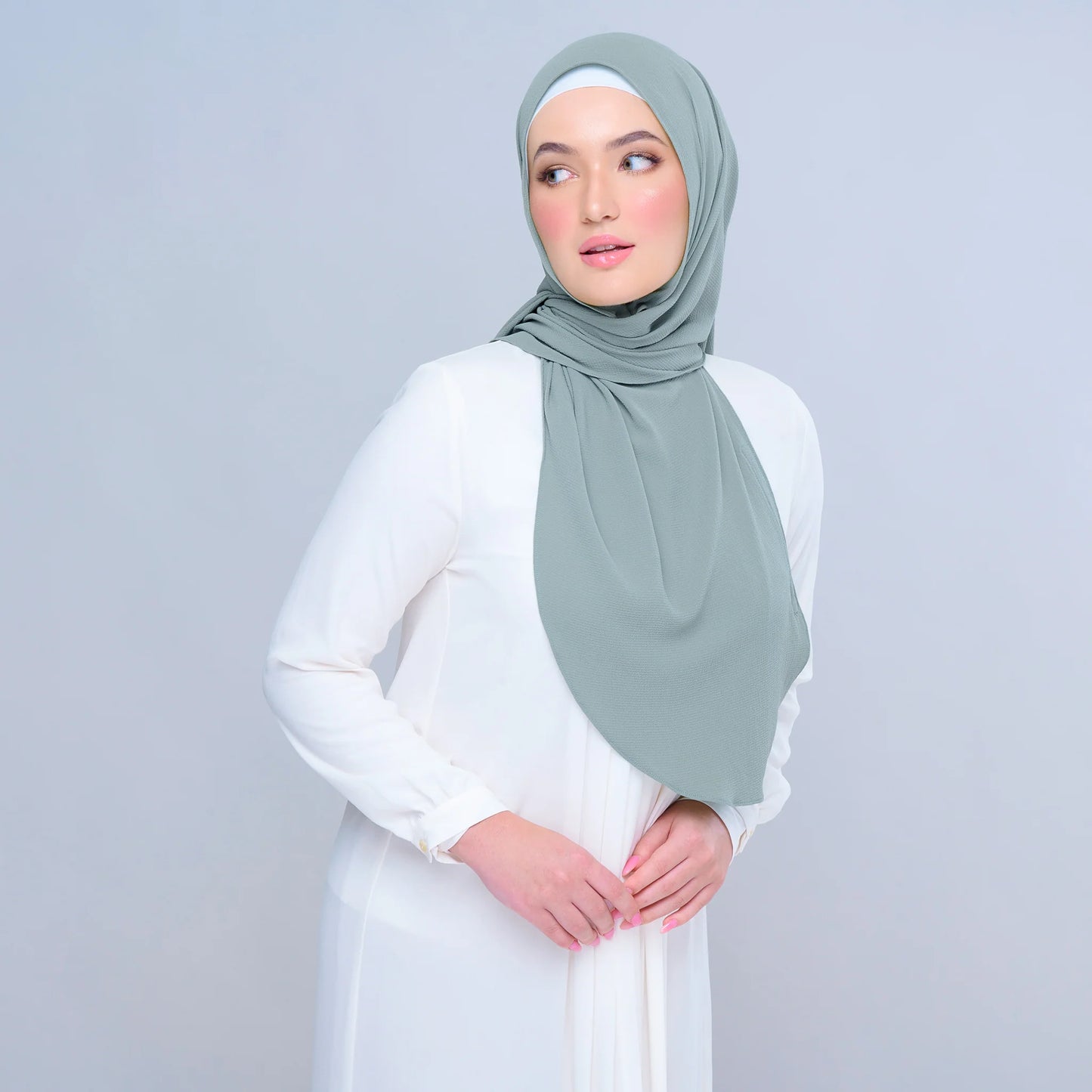 Instant Tag n' Go Butterfly | Textured Chiffon in Dusty Green