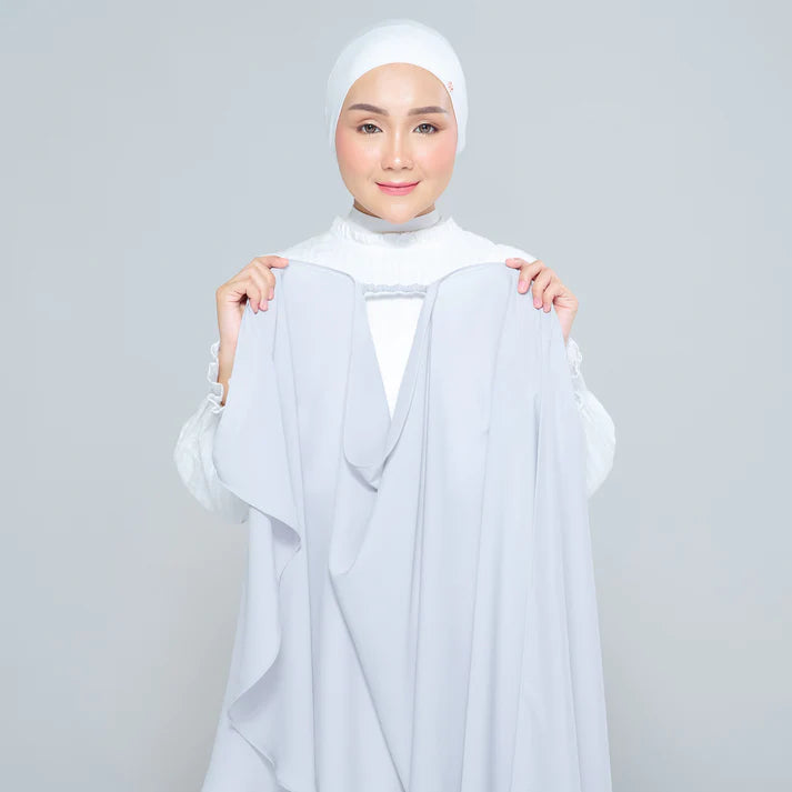 Semi Instant Sarongje | Chiffon Silk in Light Grey