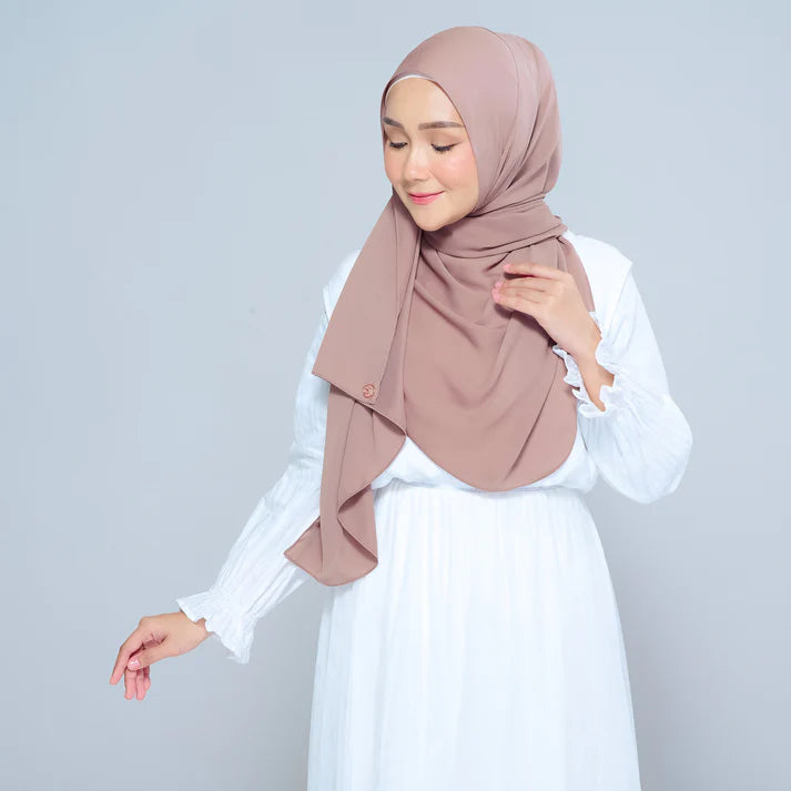 Semi Instant Sarongje | Chiffon Silk in Mocha Taupe