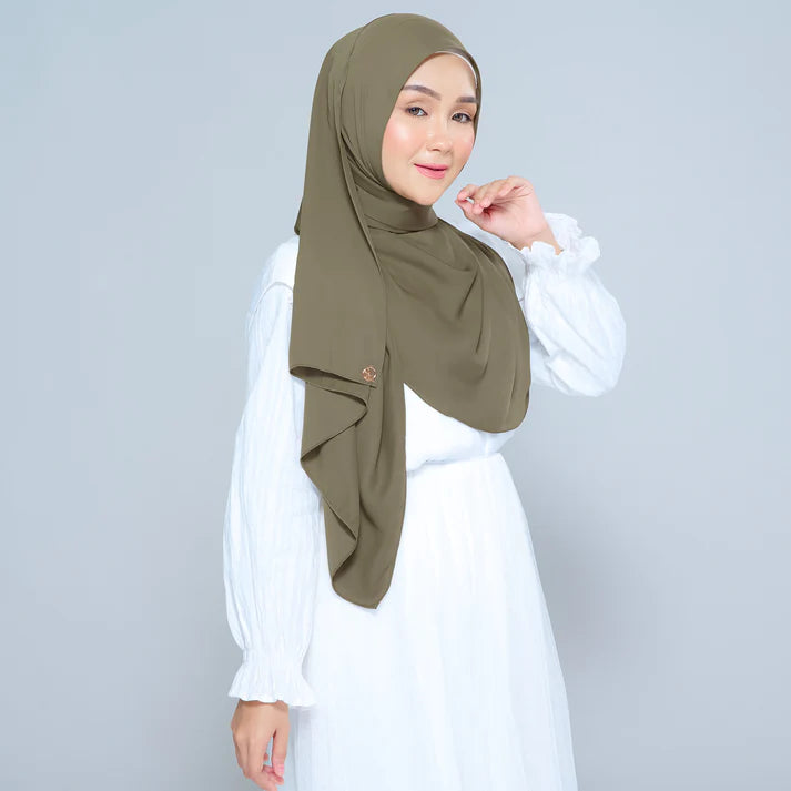 Semi Instant Sarongje | Chiffon Silk in Olive