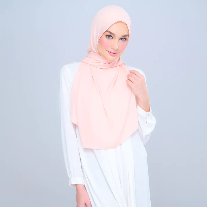 Instant Tag n' Go Shawl | Chiffon Silk in Light Salmon
