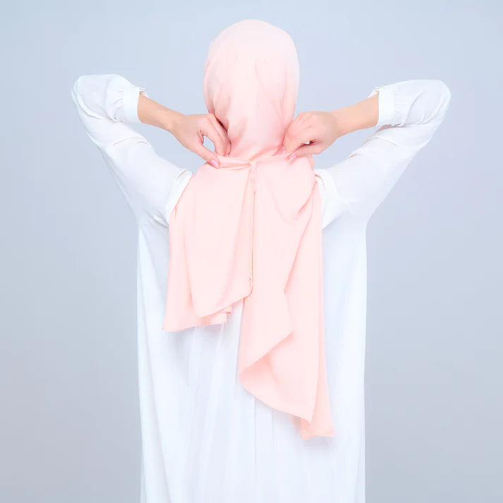 Instant Tag n' Go Shawl | Chiffon Silk in Light Salmon