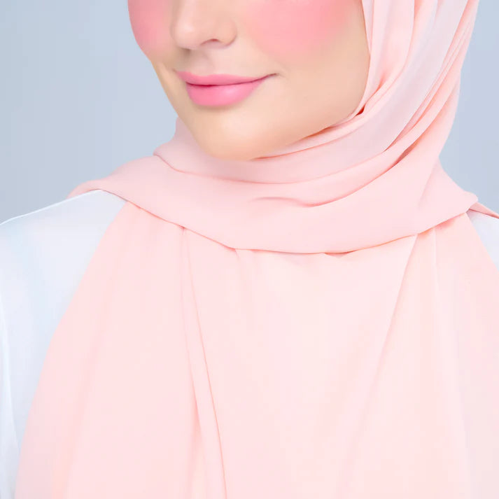 Instant Tag n' Go Shawl | Chiffon Silk in Light Salmon