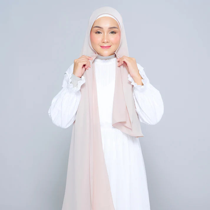 Semi Instant Sarongje | Chiffon Silk in Sand