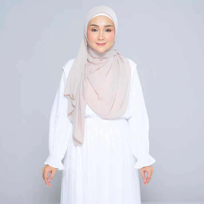 Semi Instant Sarongje | Chiffon Silk in Sand