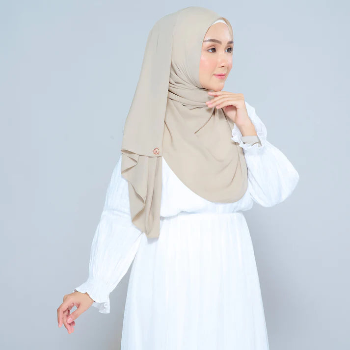 Semi Instant Sarongje | Chiffon Silk in Taupe