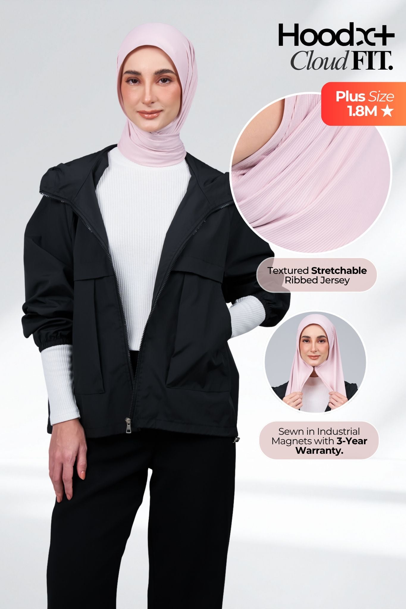 HoodX CloudFit in Nude Pink