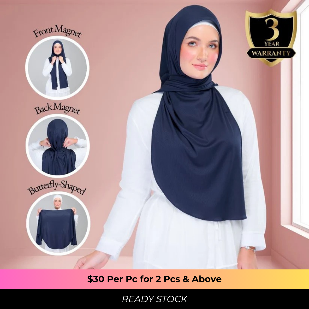 Instant Tag n' Go Butterfly | Ribbed Jersey in Deep Blue