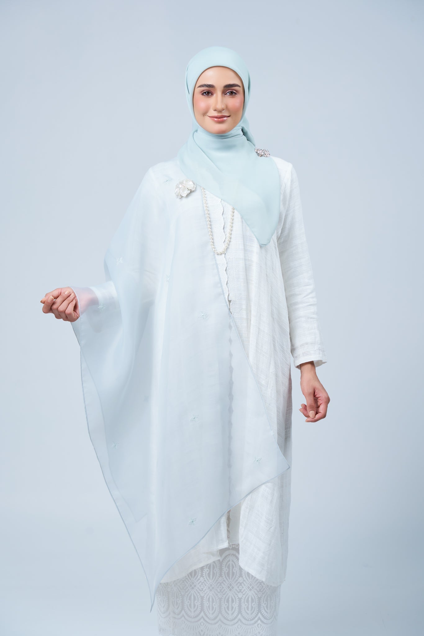 2IN1 Rhea Raya Set in Embun [Light Tiffany]