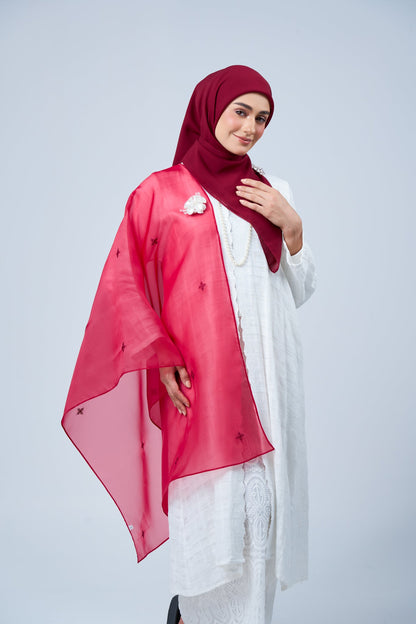 2IN1 Rhea Raya Set in Mawar [Maroon]