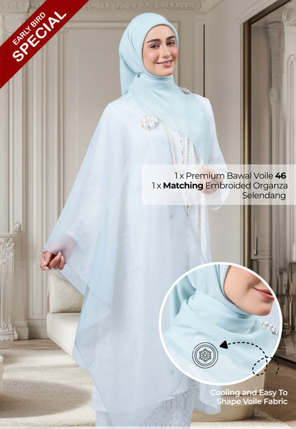 2IN1 Rhea Raya Set in Embun [Light Tiffany]