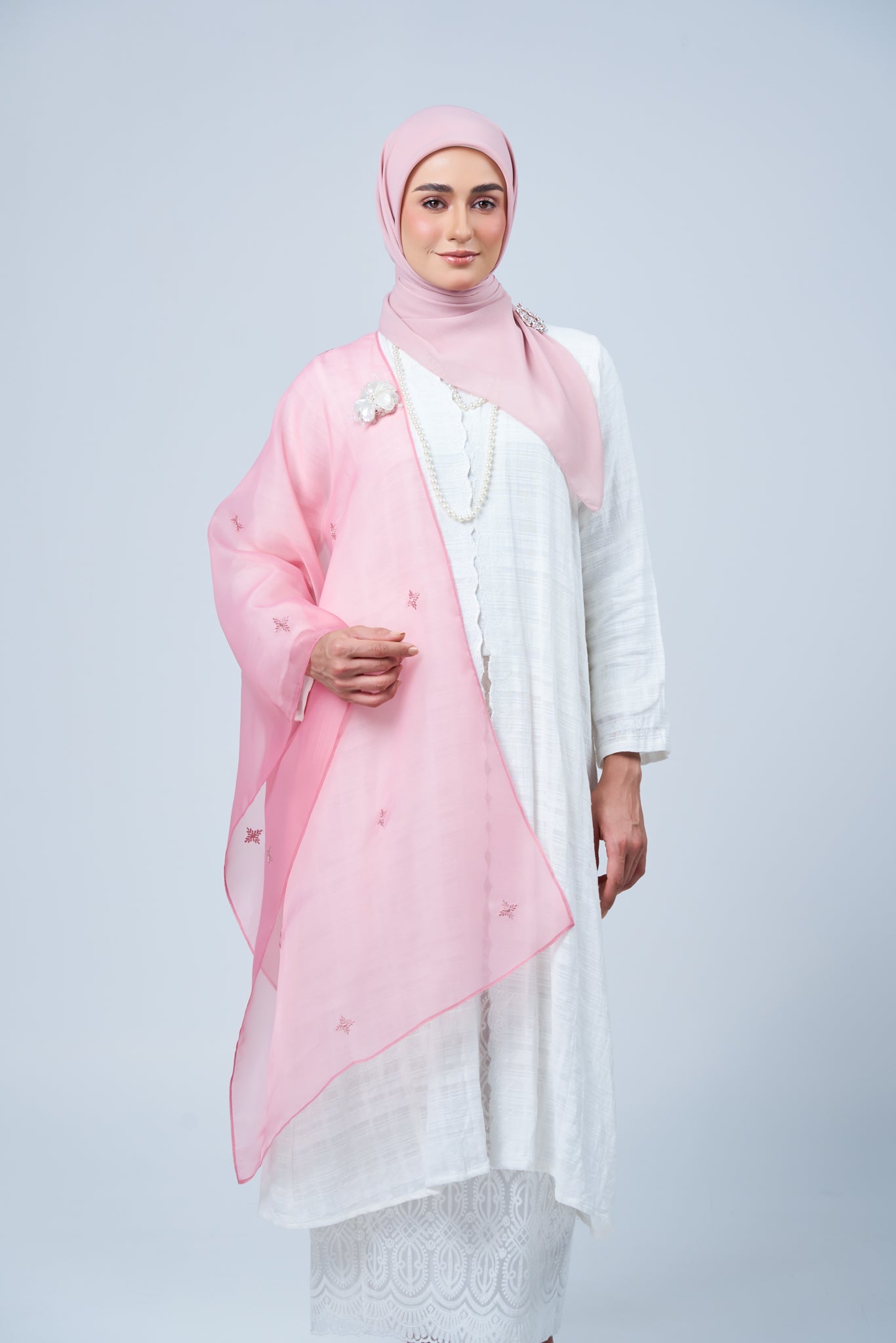 2IN1 Rhea Raya Set in Seroja [Dusty Pink]