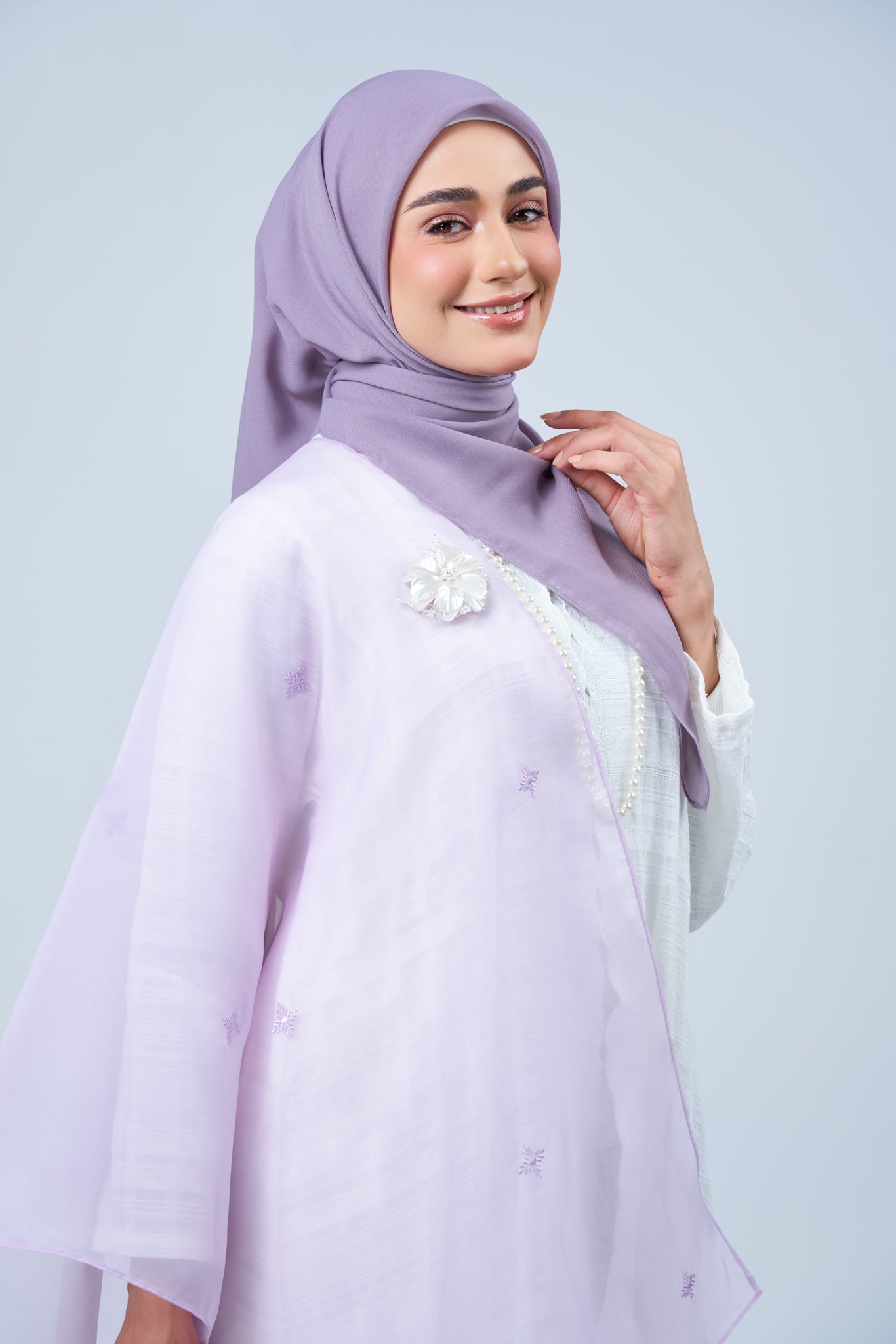 2IN1 Rhea Raya Set in Melur [Heather Purple]