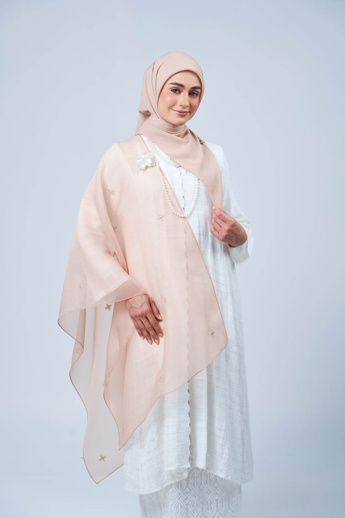 2IN1 Rhea Raya Set in Kemboja [Nude Rose]