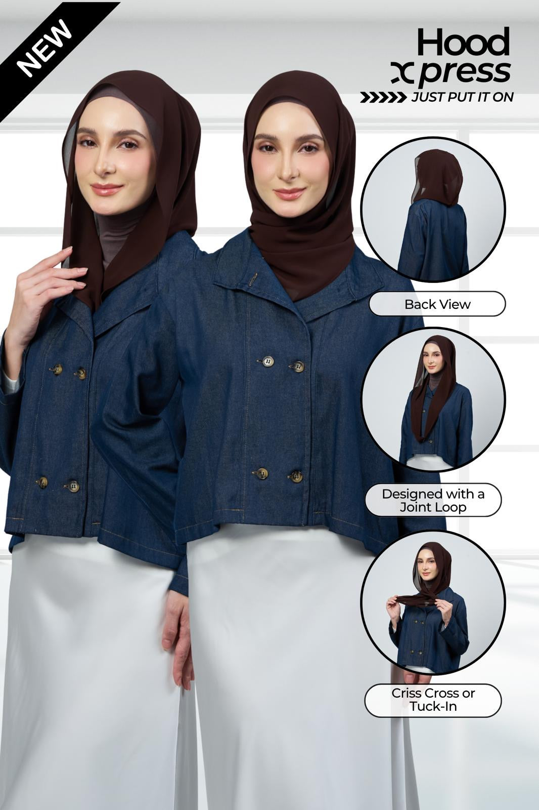 HoodXpress Set in Dark Brunette