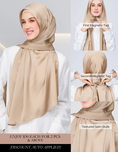 Instant Tag & Go Shawl | Satin Bulle in Nude Chai | Batch 1