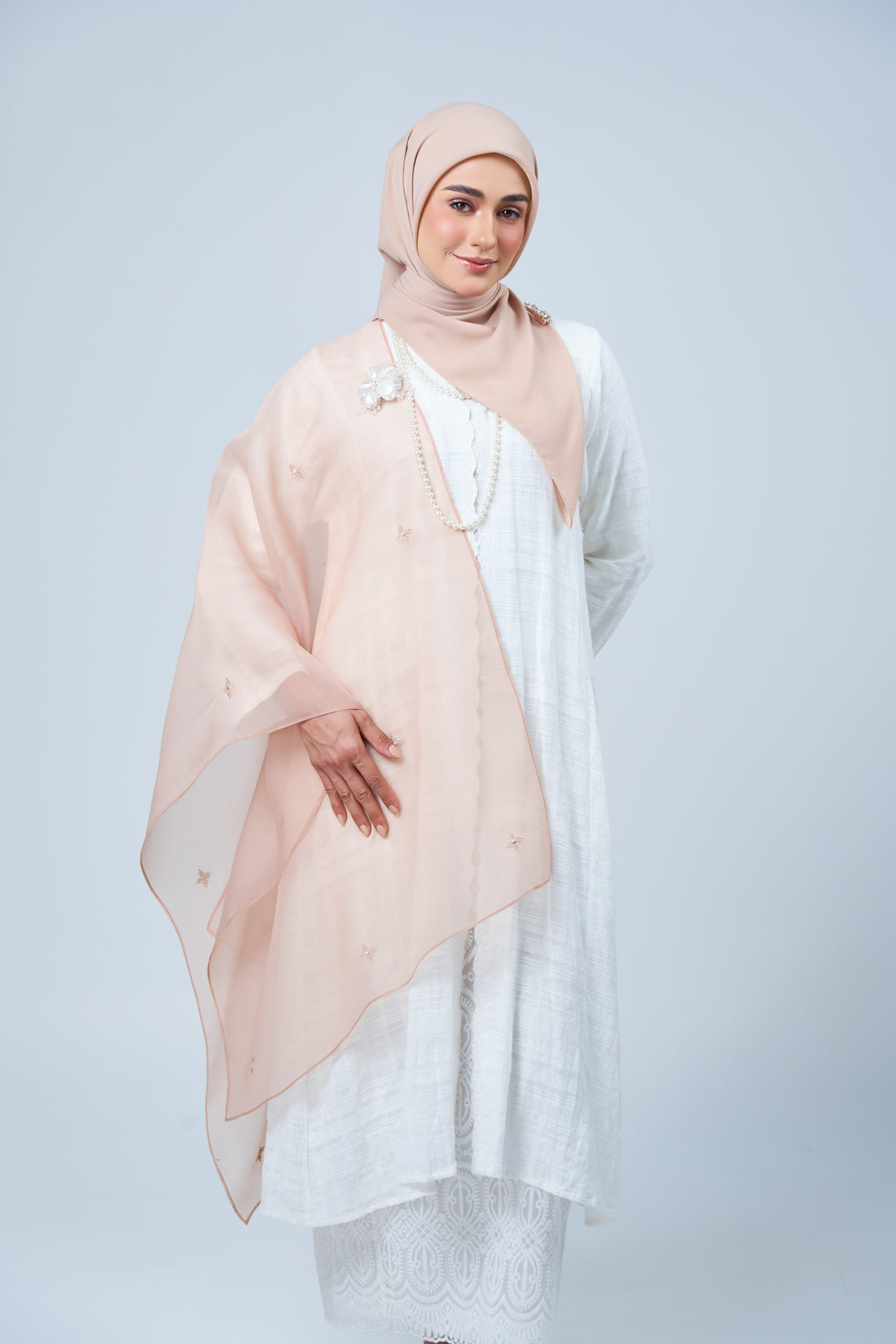 2IN1 Rhea Raya Set in Kemboja [Nude Rose]