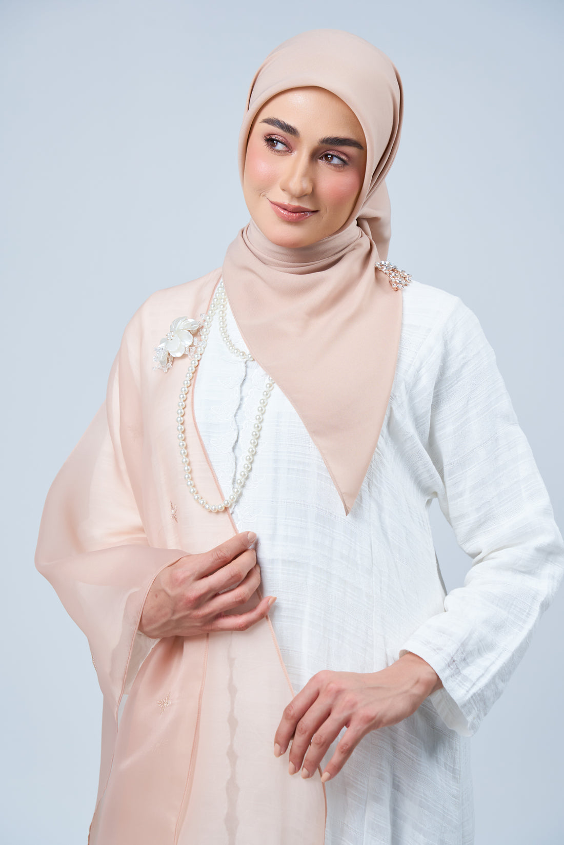 2IN1 Rhea Raya Set in Kemboja [Nude Rose]