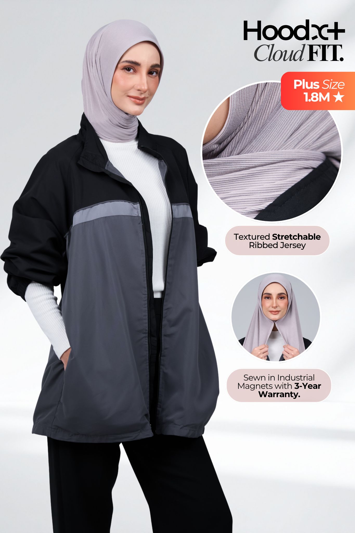 HoodX CloudFit in Ash