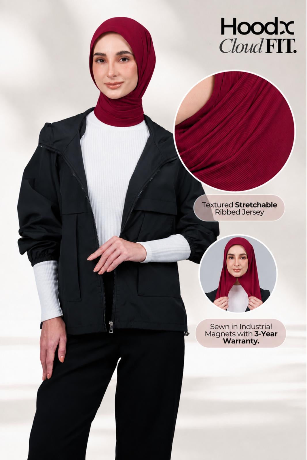 HoodX CloudFit in Crimson Red