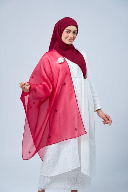 2IN1 Rhea Raya Set in Mawar [Maroon]